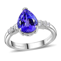Rhapsody 950 Platinum AAAA Tanzanite, Diamond  (E-F, VS) Ring (Size 6.0) (6.10 g) 2.80 ctw