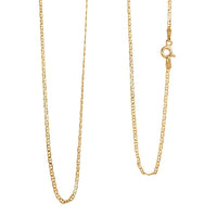 Italian 14K YG Over Sterling Silver Venezia Chain Necklace (24 Inches) (2.50 g)