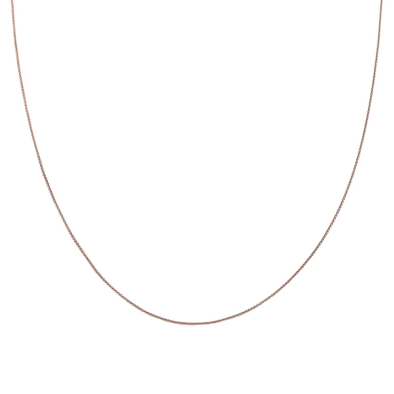 Italian 14K Rose Gold Over Sterling Silver Chain Necklace 24 Inches 3.20 Grams