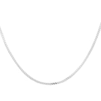 Italian Sterling Silver Franco Chain Necklace 24 Inches 3.40 Grams