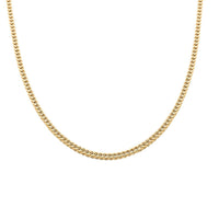 Italian 14K Yellow Gold Over Sterling Silver Franco Chain Necklace 24 Inches 3.40 Grams