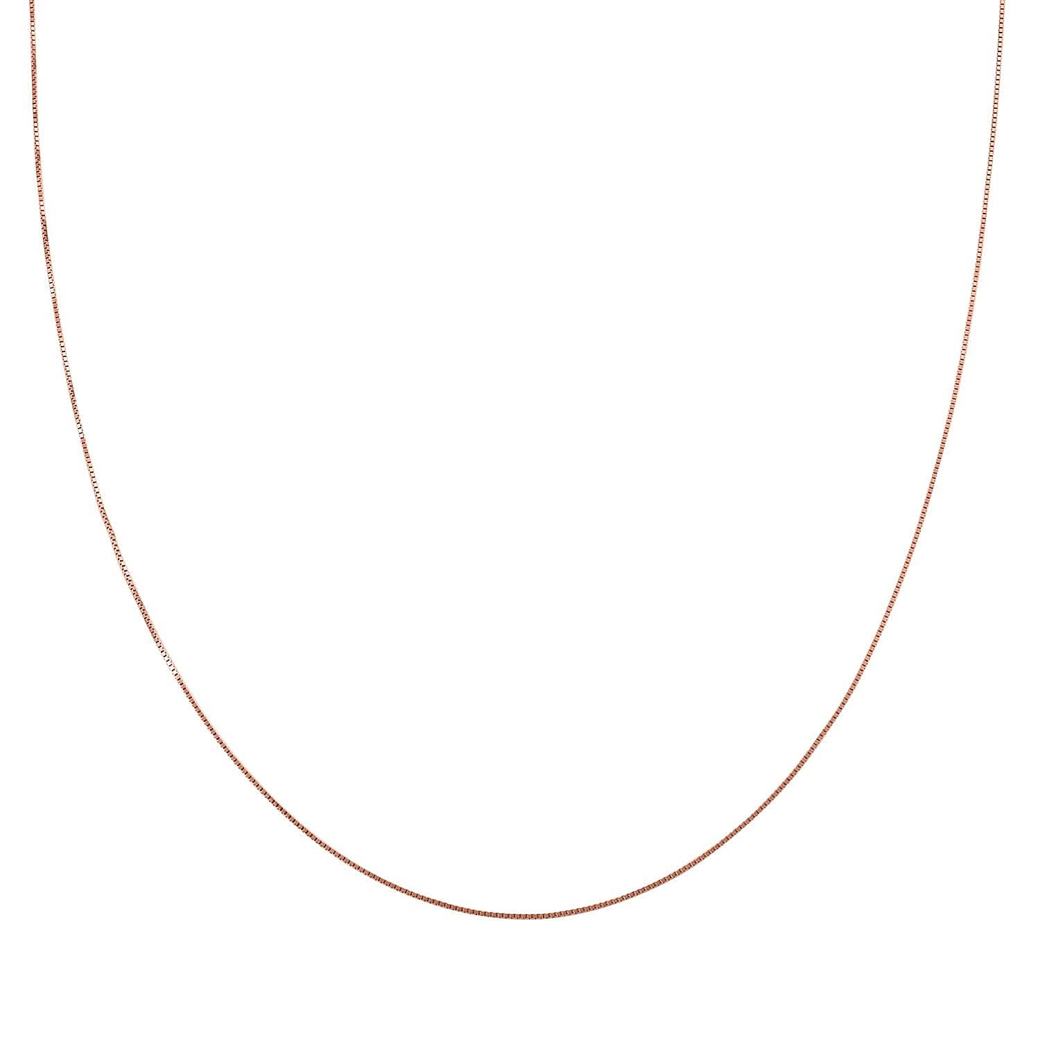 Italian 14K Rose Gold Over Sterling Silver Chain Necklace 24 Inches 2.60 Grams