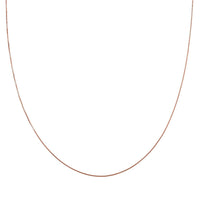 Italian 14K Rose Gold Over Sterling Silver Chain Necklace 24 Inches 2.60 Grams