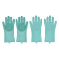 2 Pairs Silicone Gloves with Bristles on The Palms - Green - Sticky add to cart bar
