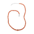 Sunstone Beaded Necklace 18-20 Inches in Rhodium Over Sterling Silver 126.00 ctw - Sticky add to cart bar