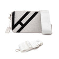 Vintage Haven White Crossbody Bag with 2 Interchangeable Straps (8x2.5x5") - Sticky add to cart bar