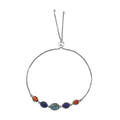 Mojave Multi Turquoise Bolo Bracelet in Platinum Over Sterling Silver 3.90 ctw - Sticky add to cart bar