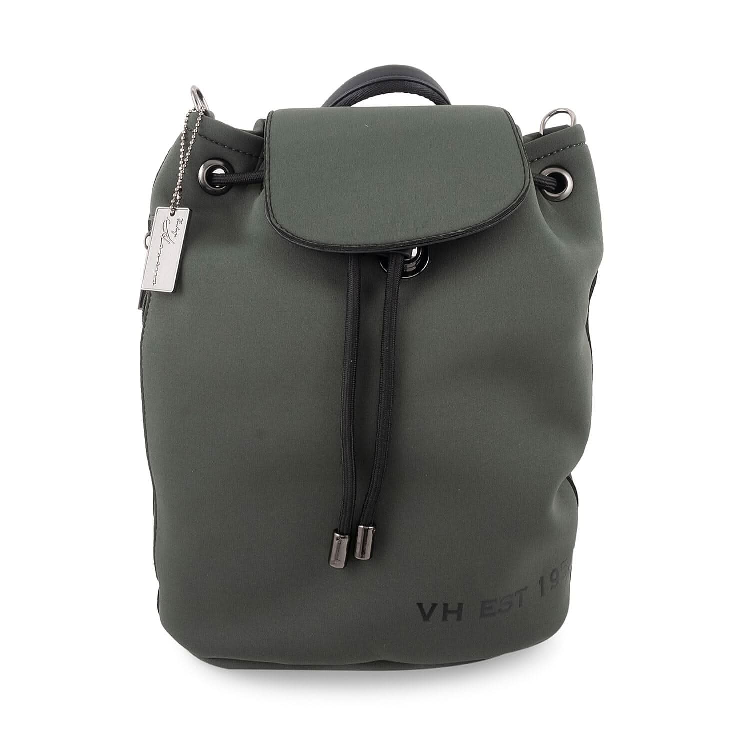 Vintage Havana Dark Green Coco Backpack (10"x5"x13.5")
