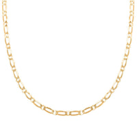 Italian 14K Yellow Gold Over Sterling Silver Figaro Necklace 20 Inches 9.80 Grams