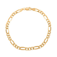 Italian Sterling Silver Figaro Bracelet (7.50 In) (3.80 g)
