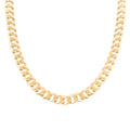 Italian 14K Yellow Gold Over Sterling Silver Flat Curb Necklace 20 Inches 67 Grams - Sticky add to cart bar
