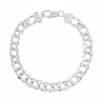 Italian Sterling Silver Rombo Chain Bracelet (8.00 In) 17.75 Grams