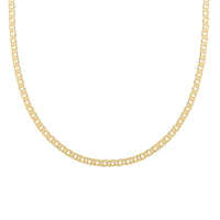 Italian Rombo Chain Necklace in 14K Yellow Gold Over Sterling Silver 18-20 Inches 8.50 Grams