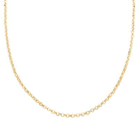 Italian 14K Yellow Gold Over Sterling Silver Flat Rolo Diamond-cut Chain Necklace 24 Inches 12.70 Grams