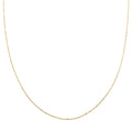 Italian 14K Yellow Gold Over Sterling Silver Brillantina Chain Necklace 24 Inches 2.50 Grams - Sticky add to cart bar