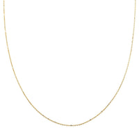 Italian 14K Yellow Gold Over Sterling Silver Brillantina Chain Necklace 24 Inches 2.50 Grams