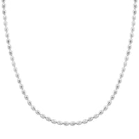 Italian Rhodium Over Sterling Silver Chicco Chain Necklace 18-20 Inches 12 Grams
