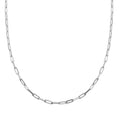 Italian Sterling Silver Paper Clip Chain Necklace 20 Inches 12.20 Grams - Sticky add to cart bar