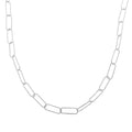 Italian Sterling Silver Paperclip Chain Necklace 22 Inches 7.10 Grams - Sticky add to cart bar
