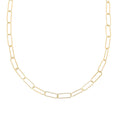 Italian 14K Yellow Gold Over Sterling Silver Paperclip Chain Necklace 22 Inches 7.30 Grams - Sticky add to cart bar