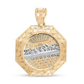Made in America 10K Yellow and White Gold Supper Medallion Pendant 2.6 Grams - Sticky add to cart bar