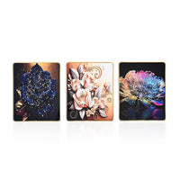 Set of 3 Flower Crystal Painting with PC Frame (7.87"x9.84")