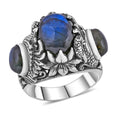 Bali Legacy Malagasy Labradorite Ring in Sterling Silver (Size 10.0) 9.00 ctw - Sticky add to cart bar