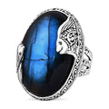 Bali Legacy Malagasy Labradorite Ring in Sterling Silver (Size 10.0) 35.00 ctw - Sticky add to cart bar