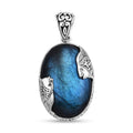 Bali Legacy Malagasy Labradorite Fish Pendant in Sterling Silver 35.00 ctw - Sticky add to cart bar