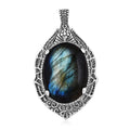 Bali Legacy Malagasy Labradorite Dragon Eye Pendant in Sterling Silver 48.85 ctw - Sticky add to cart bar
