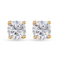 Moissanite Solitaire Stud Earrings in Vermeil Yellow Gold Over Sterling Silver 1.50 ctw - Sticky add to cart bar