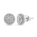 Diamond Stud Earrings in Platinum Over Sterling Silver 0.50 ctw - Sticky add to cart bar