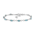 Betroka Blue Apatite and White Zircon 2.75 ctw Bracelet in Platinum Over Sterling Silver (6.50-8.00In) - Sticky add to cart bar