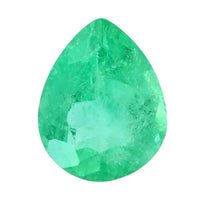 AAAA Boyaca Mint Colombian Emerald (Pear Free Size) 0.50 ctw