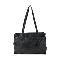 Black Sheep Leather Tote Bag (15.6"x4.7"x11") with Handle Drop 13"