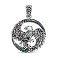 Bali Legacy Abalone Shell Phoenix Pendant in Sterling Silver - Sticky add to cart bar