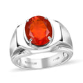 Rhapsody 950 Platinum AAAA Mexican Fire Opal Solitaire Ring (Size 10.0) (15.75 g) 2.95 ctw - Sticky add to cart bar