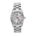 EON 1962 White Moissanite Swiss Movement Watch in Stainless Steel (36.5mm) 0.60 ctw - Sticky add to cart bar