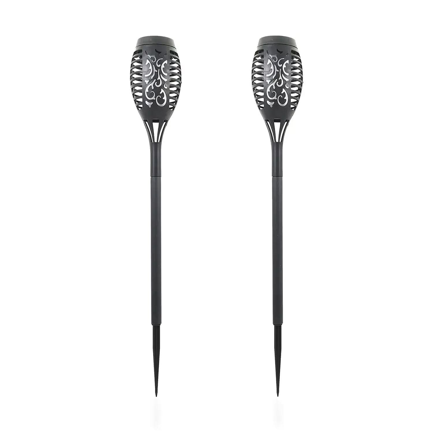 Closeout Set of 2 Solar Tiki Torch Lights 9