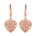 14K Rose Gold Over Sterling Silver Lever Back Earrings 3.70 Grams - Sticky add to cart bar