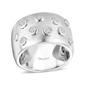 Moissanite Band Ring in Platinum Over Sterling Silver (Size 6.0) 0.35 ctw - Sticky add to cart bar