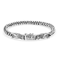 D'Joy Bali Legacy Sterling Silver Double Face Dragon Bracelet (7.25 In) (43.70 g)