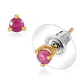 Montepuez Ruby Stud Earrings in Vermeil YG Over Sterling Silver 0.50 ctw - Sticky add to cart bar