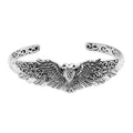 Bali Legacy Sterling Silver Double Head Garuda Cuff Bracelet (7.25 In) 27.90 Grams - Sticky add to cart bar