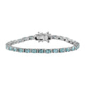 Madagascar Paraiba Apatite Tennis Bracelet in Platinum Over Sterling Silver (6.50 In) 5.75 ctw - Sticky add to cart bar