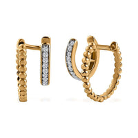 Moissanite Hoop Earrings in Vermeil Yellow Gold Over Sterling Silver 0.50 ctw