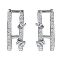 Moissanite Earrings in Platinum Over Sterling Silver 1.65 ctw - Sticky add to cart bar