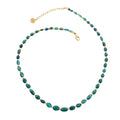 Certified & Appraised Iliana 18K Yellow Gold AAA Monte Belo Indicolite Beaded Graduation Necklace 18-20 Inches 42.00 ctw - Sticky add to cart bar