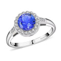 Certified & Appraised Rhapsody 950 Platinum AAAA Tanzanite and E-F VS Diamond Ring (Size 10.0) 5.06 Grams 2.10 ctw - Sticky add to cart bar