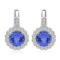 Certified & Appraised Rhapsody 950 Platinum AAAA Tanzanite and E-F VS Diamond Earrings 2.20 ctw - Sticky add to cart bar